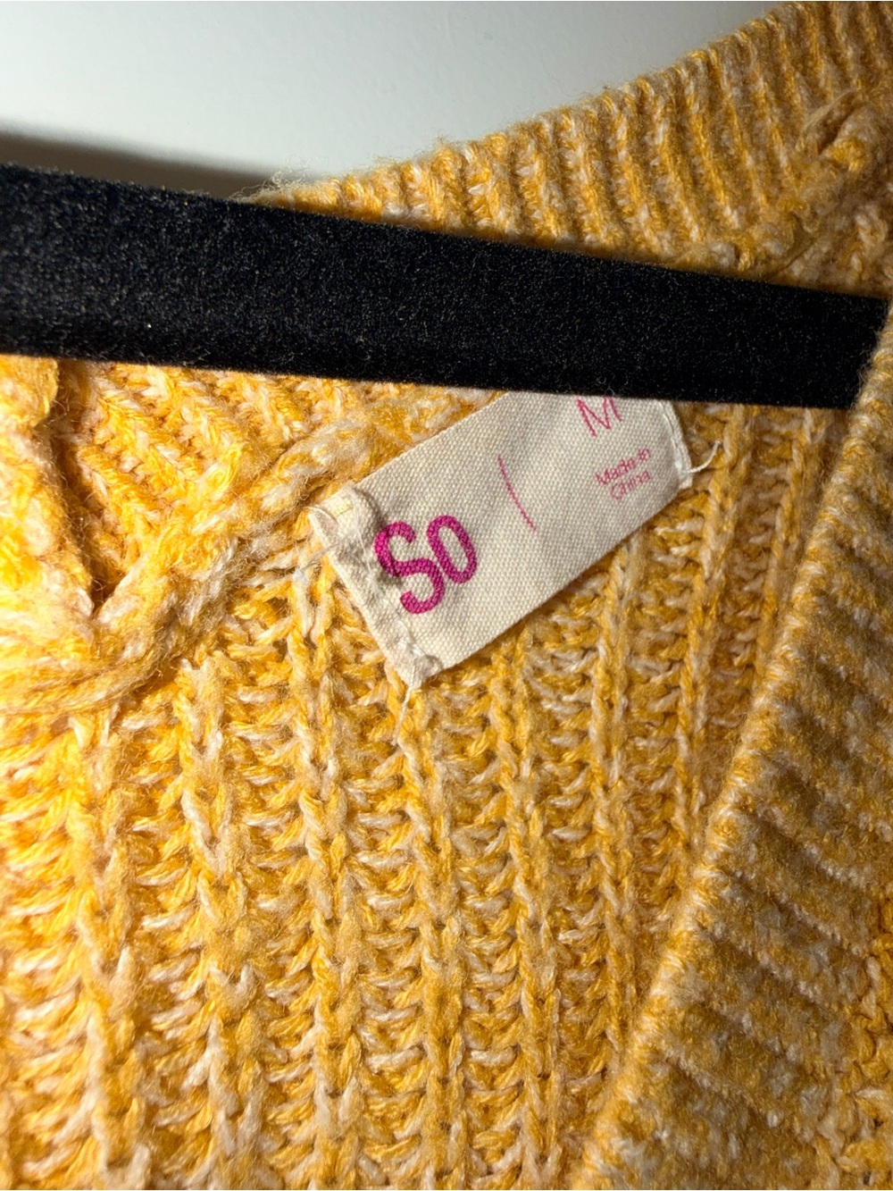 SO Yellow Drawstring Sweater - Picture 3 of 3
